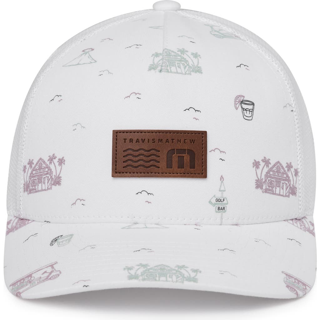 Travismathew Tiki Mapes Snapback Baseball Cap In White