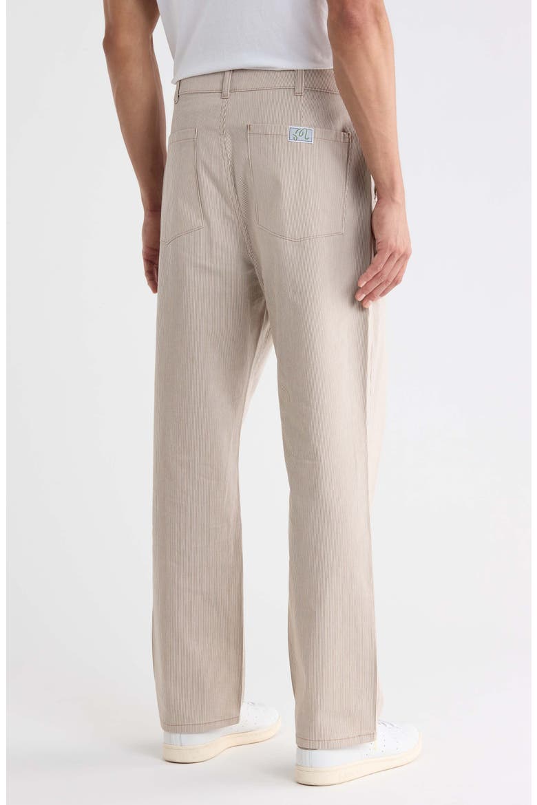 Hicory Stripe Cotton Blend Pants, Alternate, color, HICKORY BROWN STRIPE