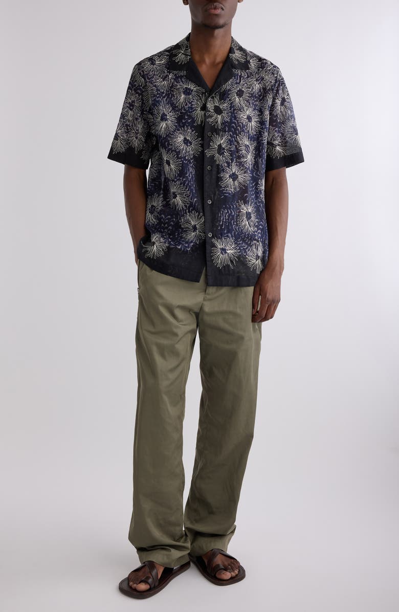 Dries Van Noten Carltone Floral Embroidered Camp Shirt, Alternate, color, 