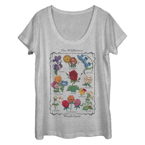 Women's Alice in Wonderland The Wildflowers Chart  Graphic T-Shirt