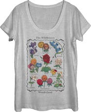 Alice in Wonderland Women's Alice in Wonderland The Wildflowers Chart Graphic T-Shirt
