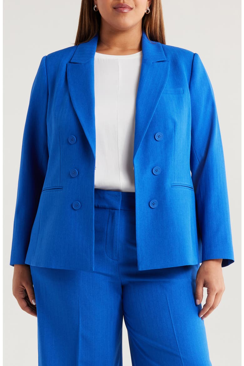 Faux Double Breasted Jacket, Alternate, color, NEW ROYAL