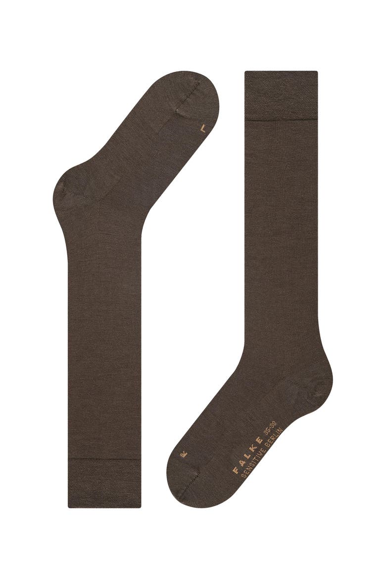 Sensitive Berlin Knee High Socks for Diabetics, Alternate, color, Dark Brown