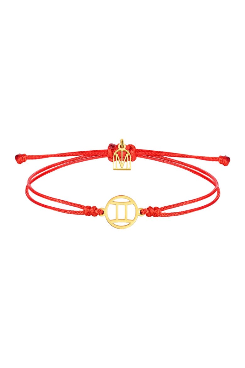 Zodiac Thread Bracelet, Main, color, Gemini Yellow Gold