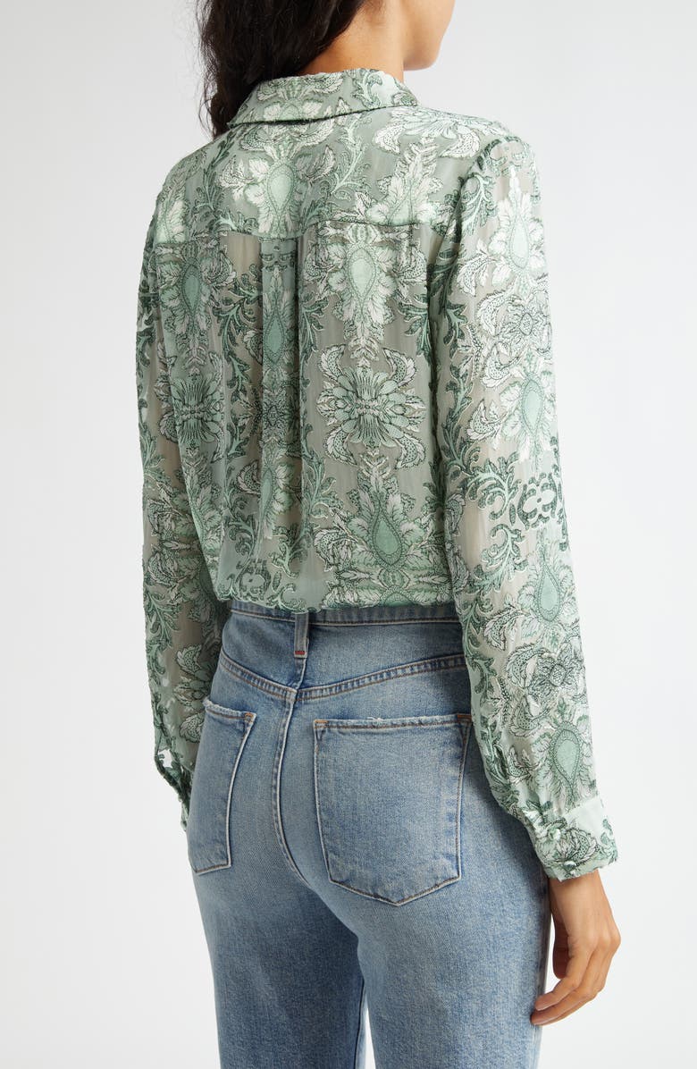 Alice + Olivia Eloise Button-Up Shirt, Alternate, color,