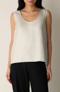 Eileen Fisher Scoop Neck Silk Tank