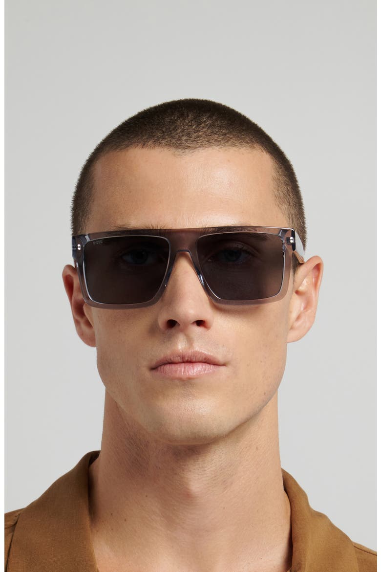 58mm Sunglasses, Alternate, color, BLUE/ GREY