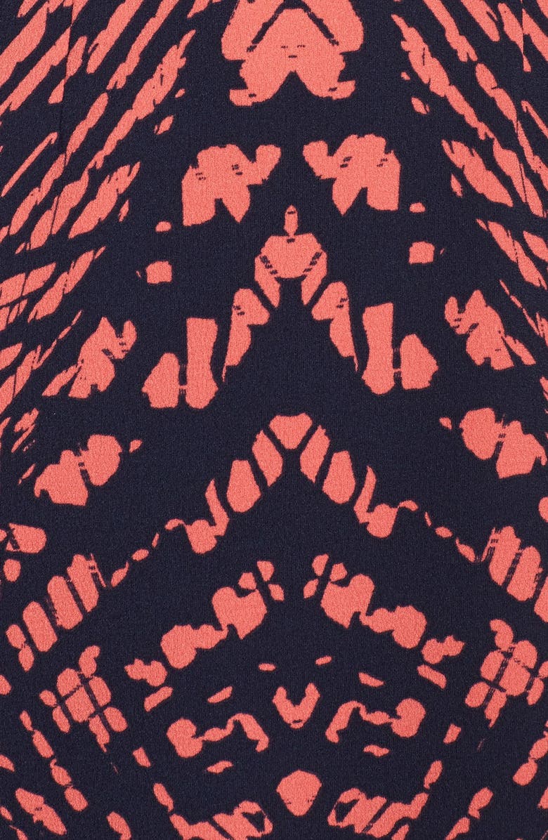 Maggy London Tie Dye Print Crepe Midi Sheath Dress, Alternate, color,