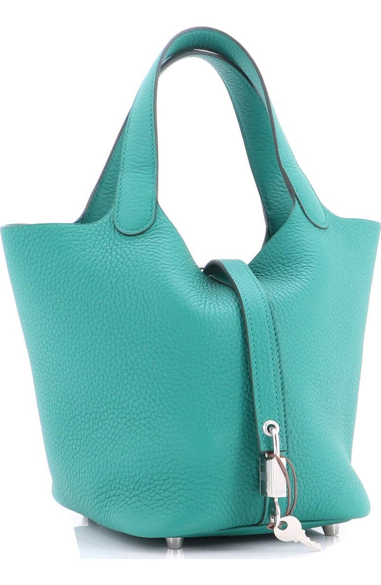 Pre-Owned Hermes Picotin Lock Bag Clemence PM, Alternate, color, Vert Jade