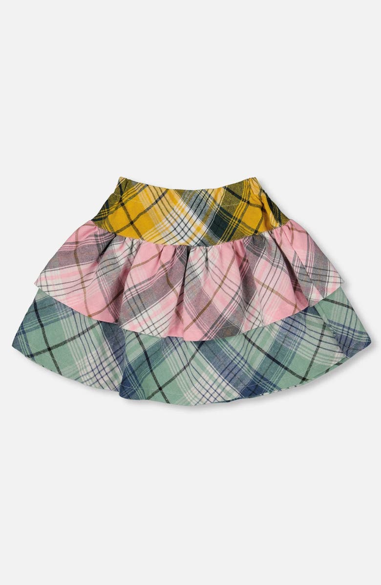 Deux par Deux Two-Tiered Flannel Skirt, Main, color,