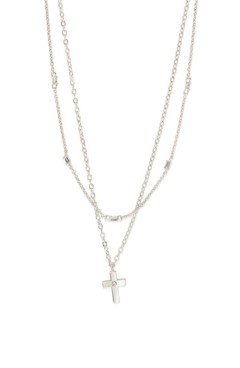 Sterling Forever Magdolina Layered Necklace, Alternate, color, 