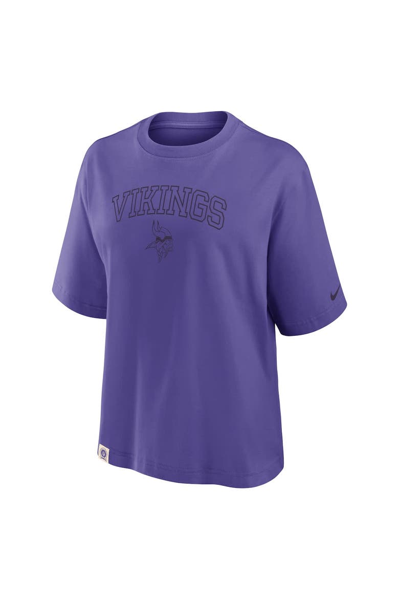 Women's Nike Purple Minnesota Vikings Glory Arch Boxy T-Shirt, Alternate, color, Purple