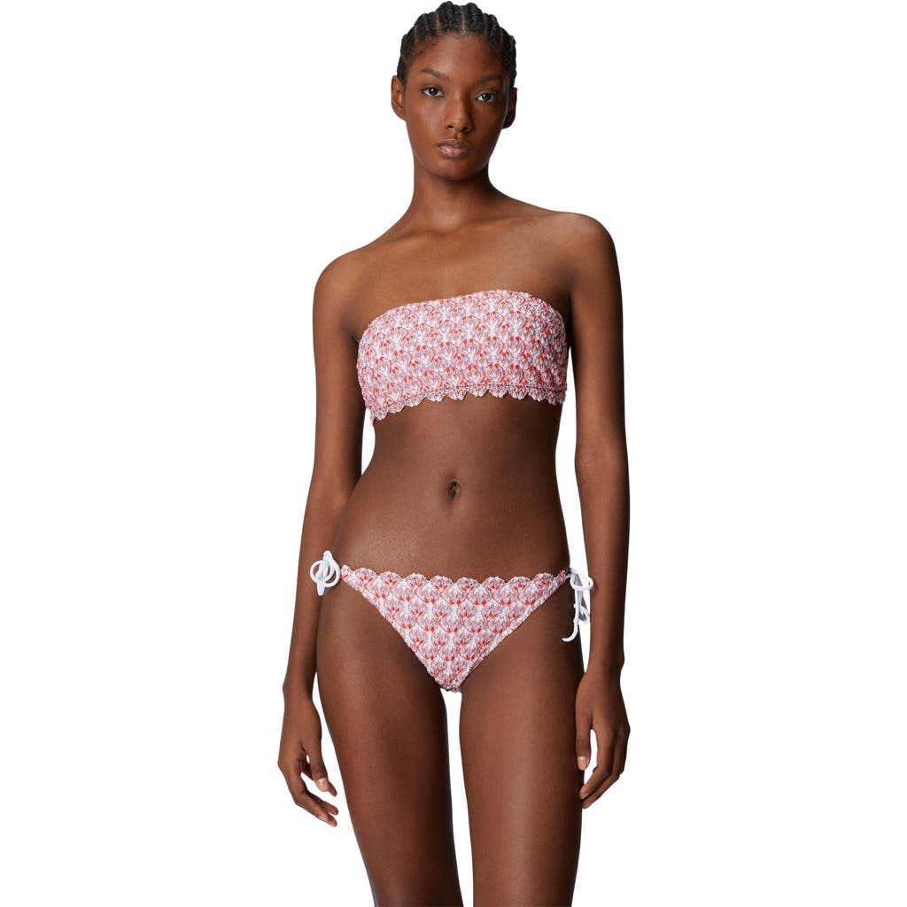Missoni Mare Strapless Metallic Crochet-knit Bikini In Pink