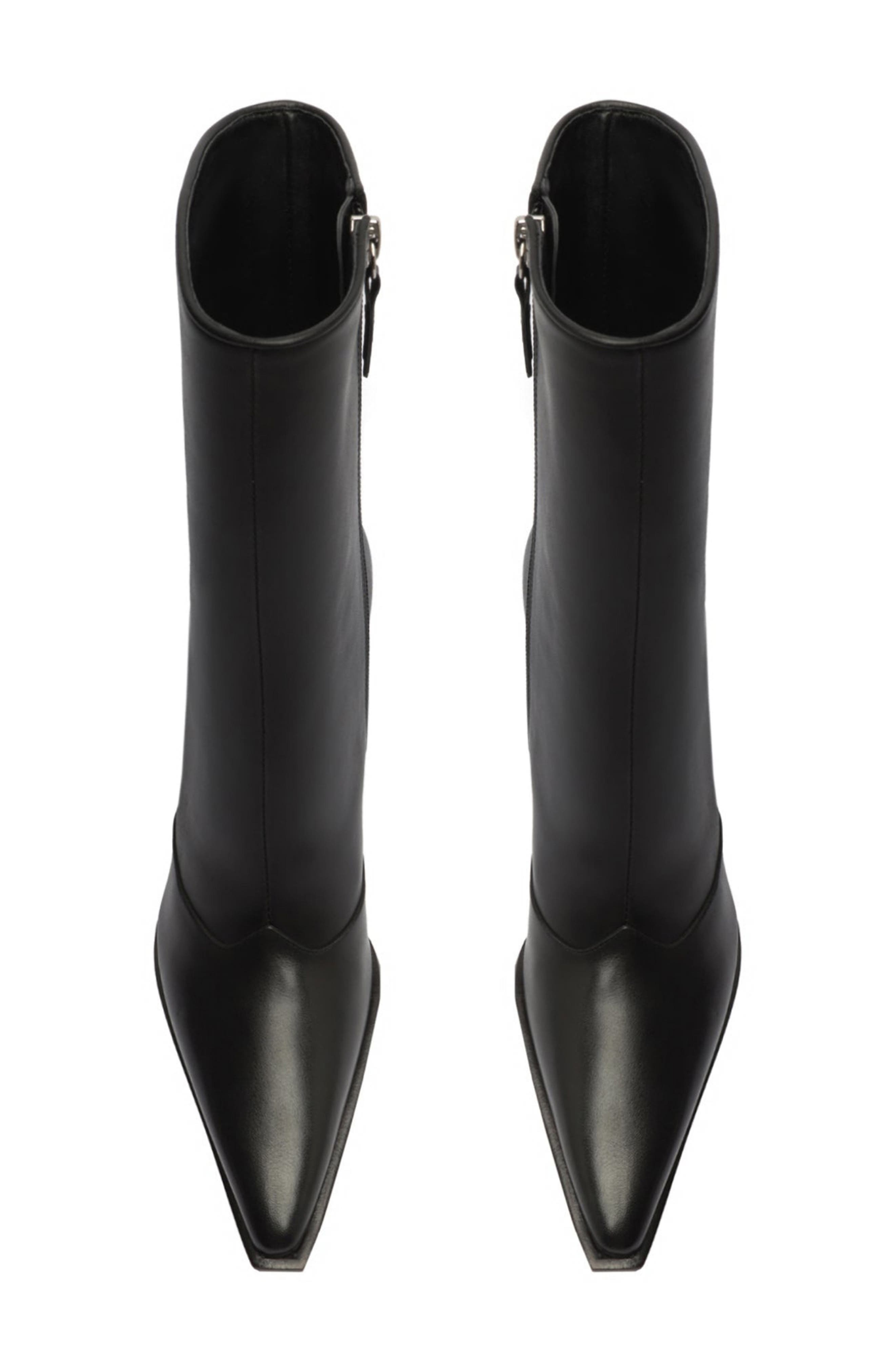 Schutz Raffaela Pointed Toe Bootie, Alternate, color, Black