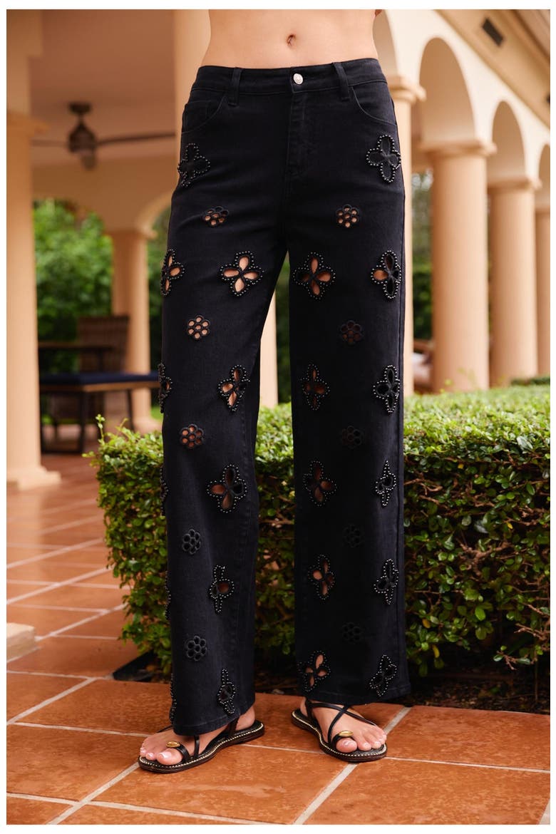 Kaia Pearl High Rise Jean, Alternate, color, BLACK
