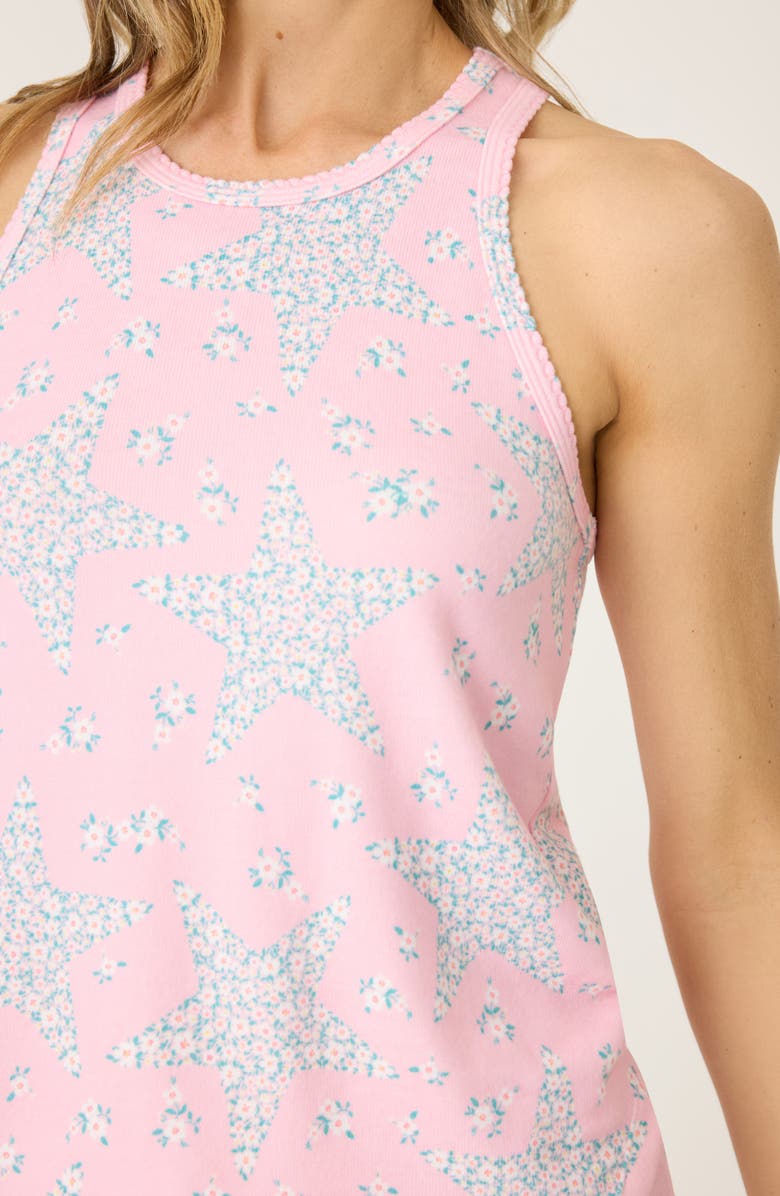 PJ Salvage Written in the Stars Peachy Jersey Sleep Tank, Alternate, color, Pink Coral