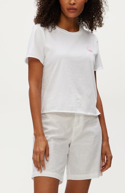 Michael Stars Shell Embroidered Cotton T-shirt