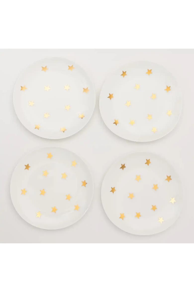 Charmed Star Salad Plate Set, Alternate, color, White
