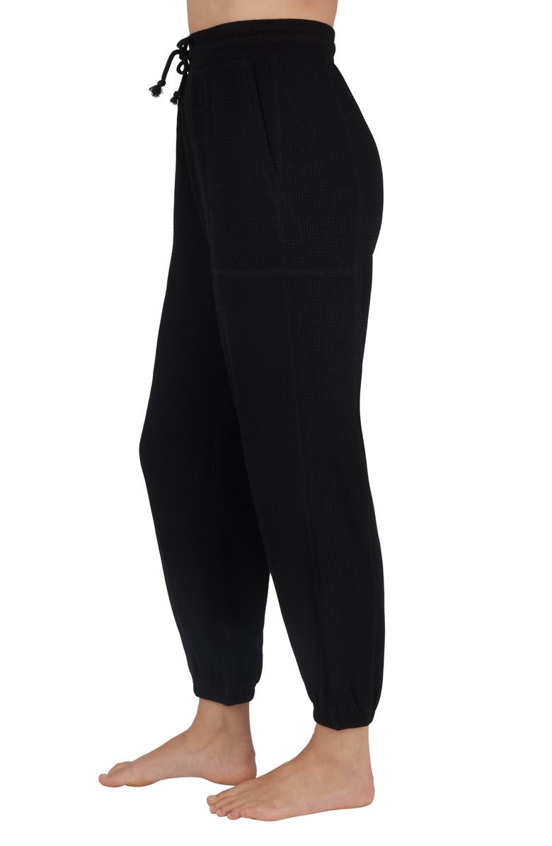 YOGALICIOUS Waffle Knit Brushed Joggers, Alternate, color, 