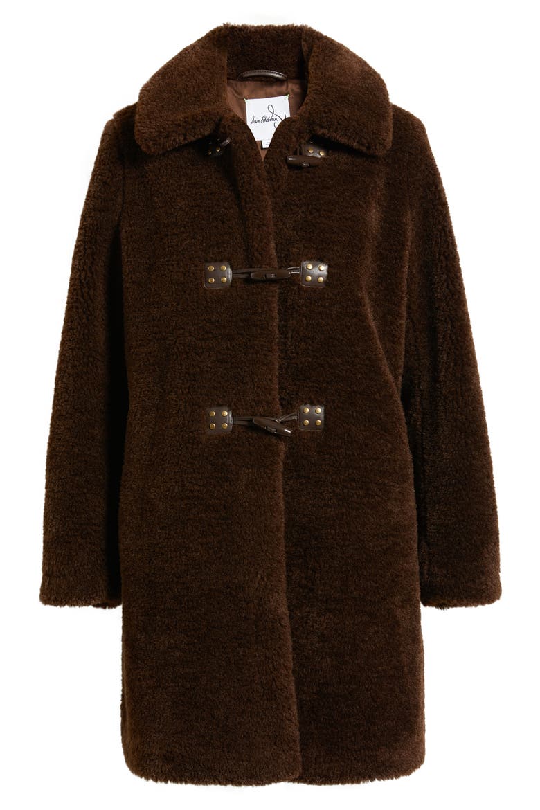 Faux Fur Toggle Coat, Alternate, color, CHOCOLATE