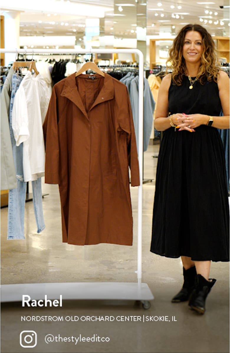 Stand Collar Organic Cotton & Nylon Coat, sales video thumbnail