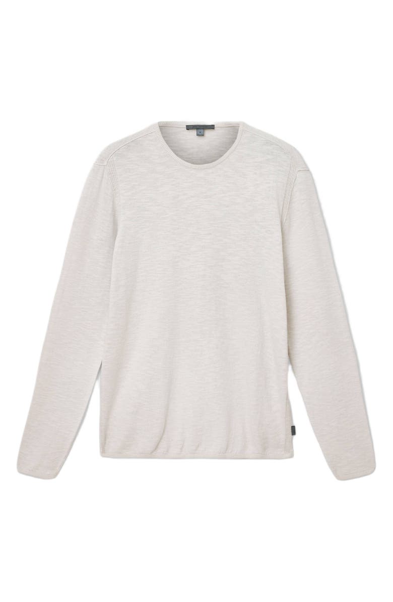 John Varvatos Eli Slub Cotton Sweater, Main, color, Silver Heather