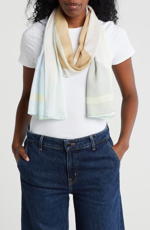 Pastel Rainbow Oblong Scarf