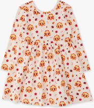 RuffleButts Knit Long Sleeve Twirl Dress
