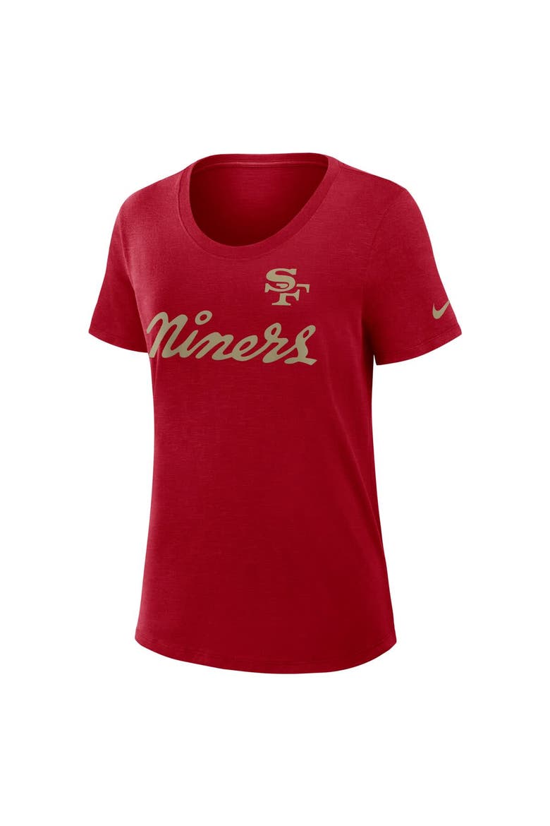 Women's Nike Scarlet San Francisco 49ers 2025 Rivalries Collection Slub Dri-FIT T-Shirt, Alternate, color, Scarlet