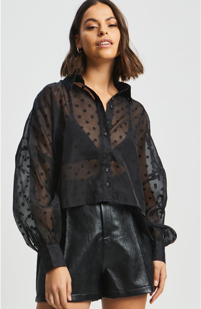 BWLDR Henderson Blouse, Alternate, color, Black Spot