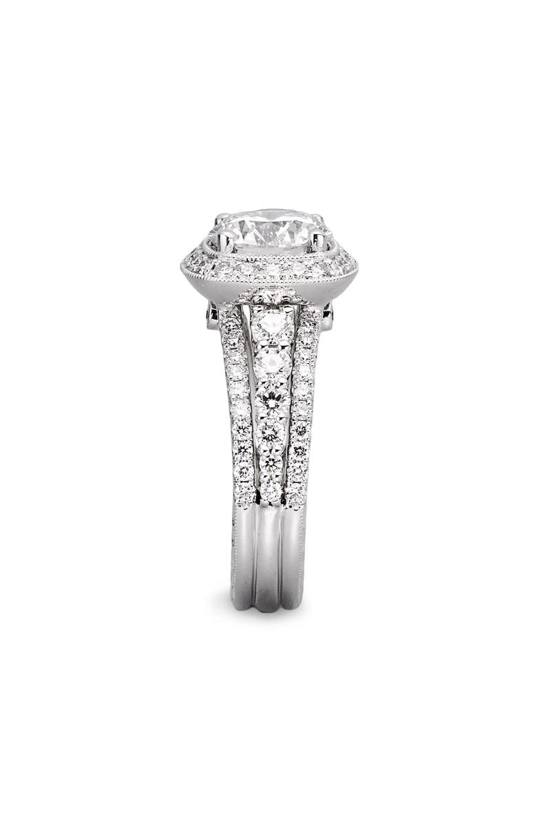 Jack Kelége 'Romance' Cushion Set Diamond Engagement Ring Setting, Alternate, color, 