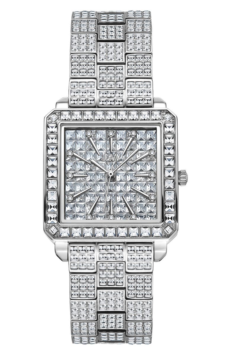 JBW Reserve Cristal Bracelet Watch, 28mm, Main, color, 