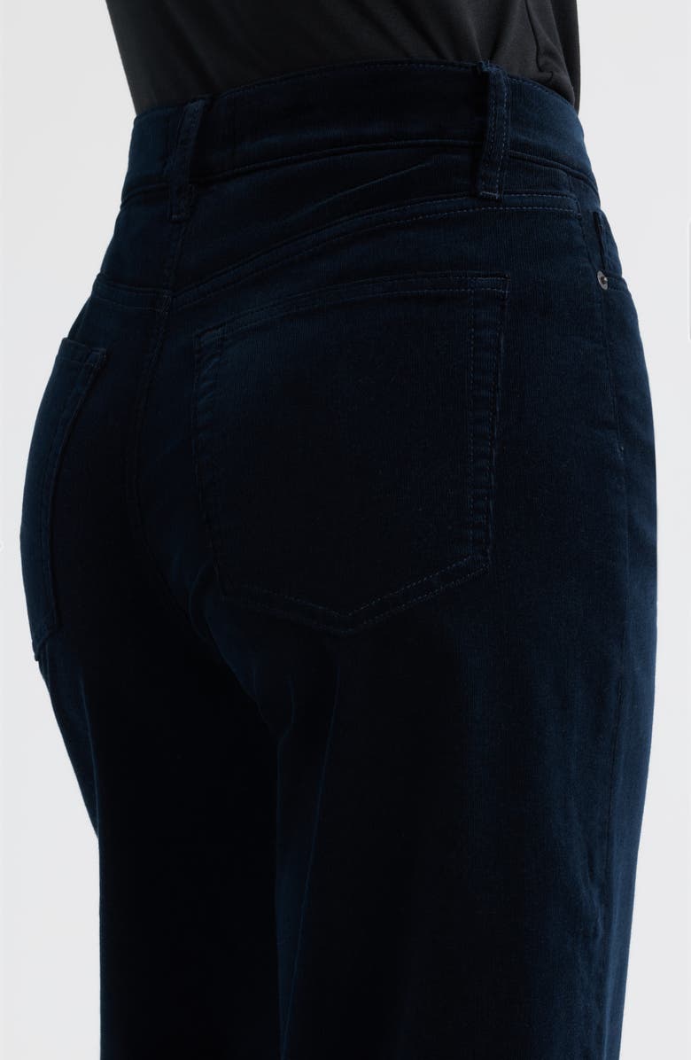 FRAME Le Slim Palazzo Corduroy Pants, Alternate, color, Navy