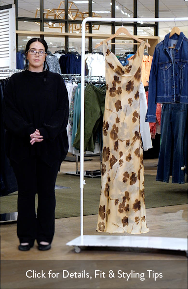 Floral Cowl Neck Maxi Dress, sales video thumbnail