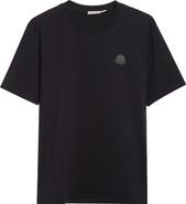 Moncler Leather Logo Patch Cotton T-Shirt