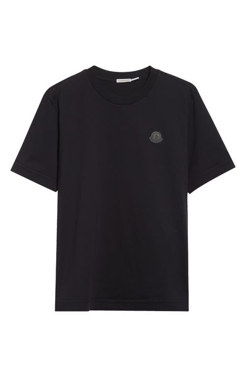 Moncler Logo Patch Crew Neck Short Sleeves T-shirt In Black