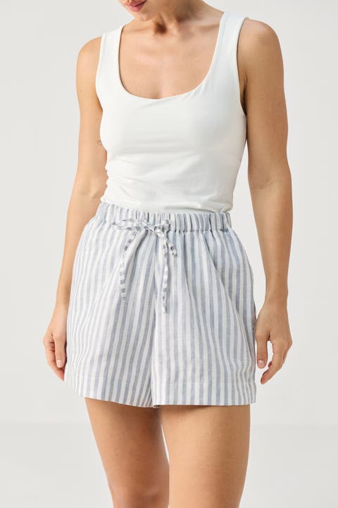 Relaxed Fit Striped Shorts