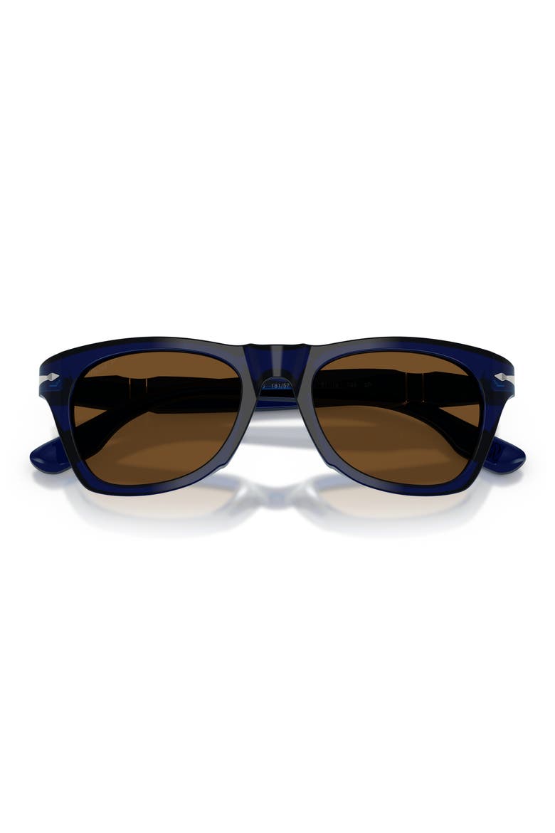 PO8001S 51mm Polarized Phantos Sunglasses, Alternate, color, COBALTO / POLAR BROWN