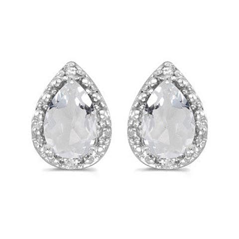 Pear Stud Earrings 14k