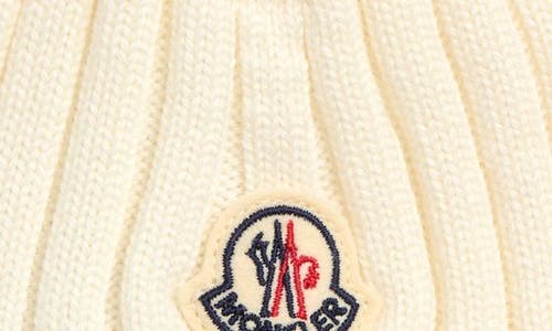 Moncler Rib Wool Beanie In Metallic