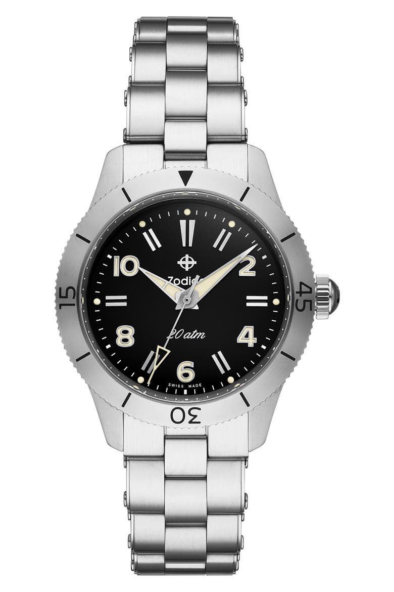 Ref. 691 Manual Wind Stainless Steel Bracelet Watch, 36mm, Main, color, SILVER