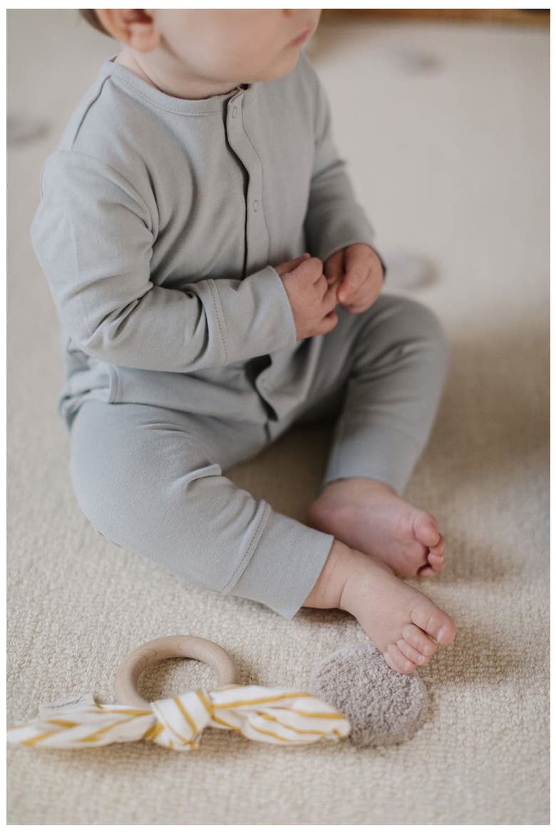 Essentials Organic Cotton Romper, Alternate, color, SOFT SEA