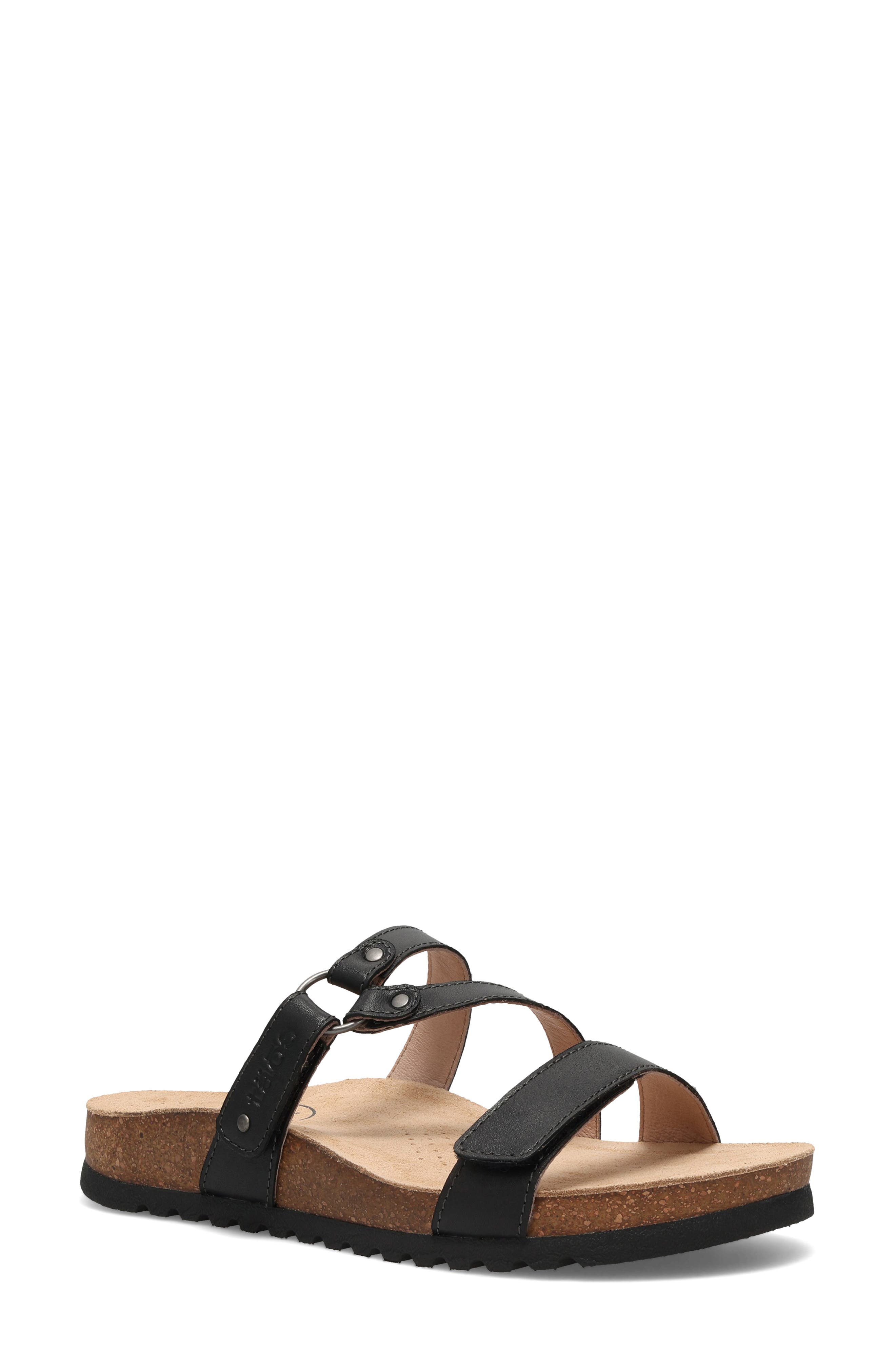 Taos Ringslide Slide Sandal, Main, color, Black