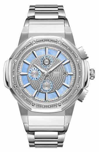 JBW Saxon Diamond Stainless Steel Watch, 44mm - 0.08 ctw