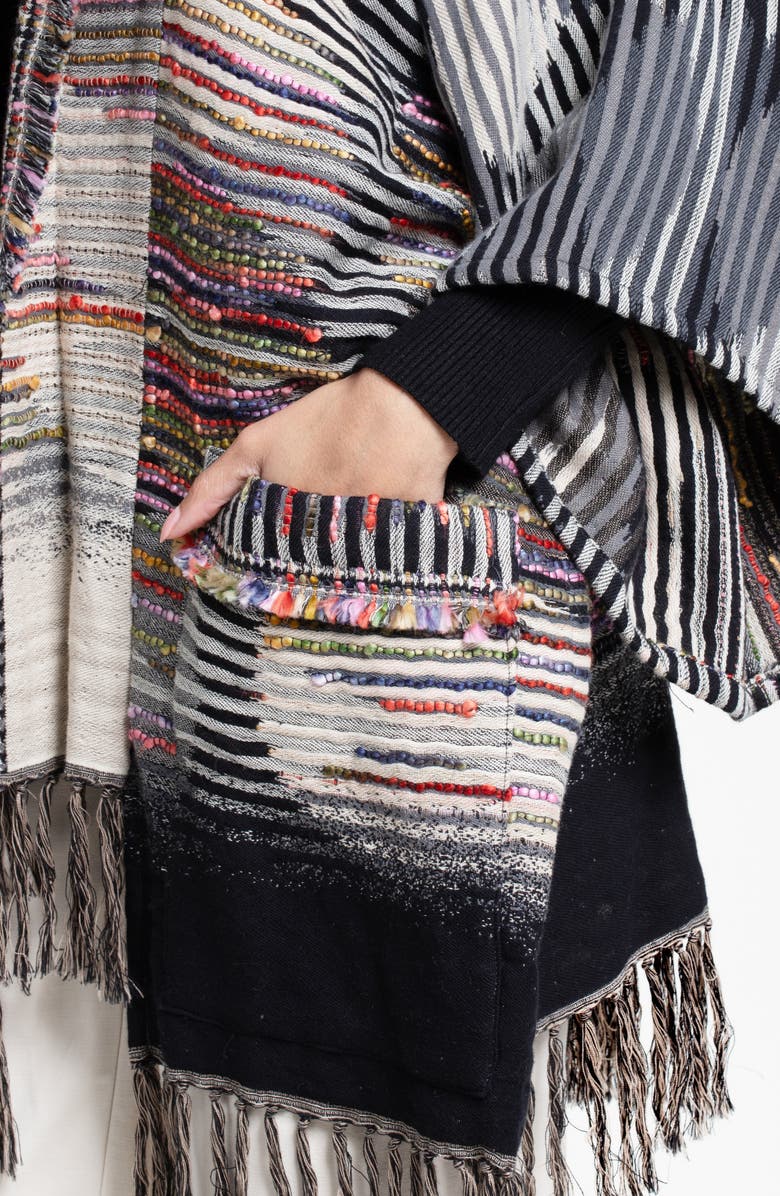 SAACHI Fringe Longline Ruana, Alternate, color, 