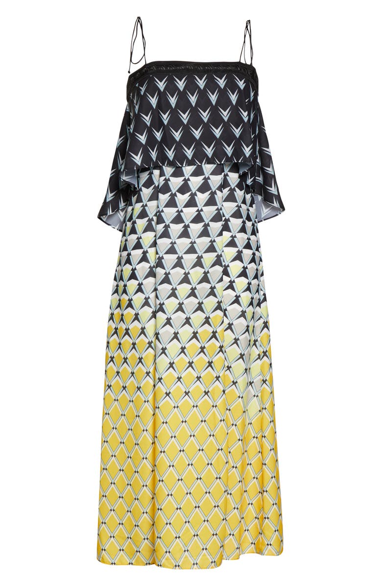 CAARA Frenta Ombré Geo Print Popover Midi Sundress, Alternate, color, 