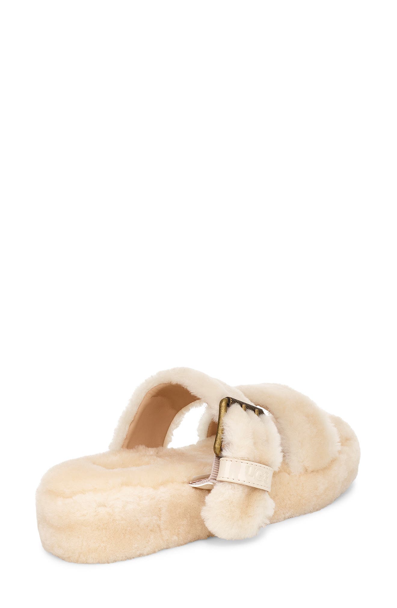 Fuzz Yeah Genuine Shearling Slide, Alternate, color, NATURAL