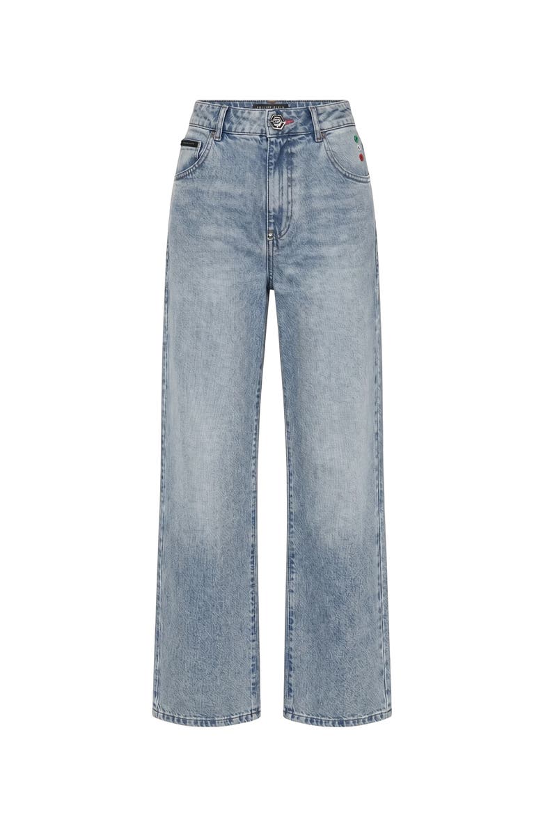 Straight Fit Jeans Basic Women, Main, color, Sky Wash