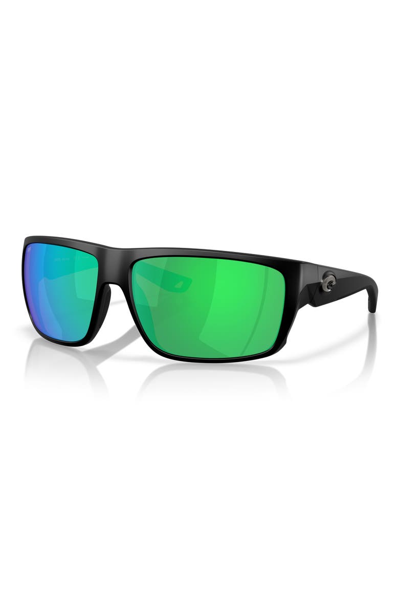 Fly Line 64mm Sunglasses, Alternate, color, MATTE BLACK / GREEN