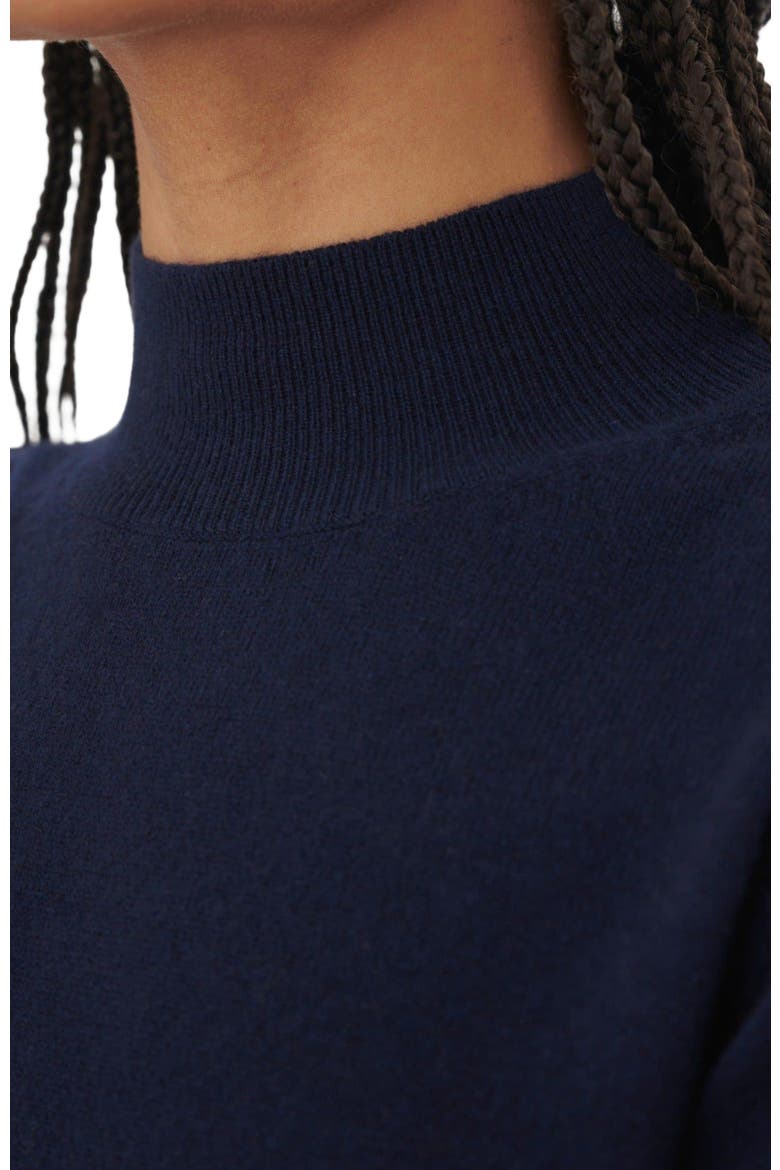 Cashmere Mock Neck Sweater, Alternate, color, navy